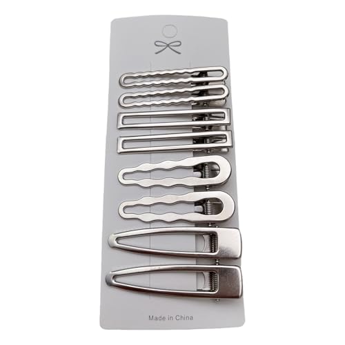 2000er Jahre Barrettes Silbere Haarnadeln Für Mädchen Teenager Haarstyling Edgy Entenbill Clip Design Für Dünne Haarclips Haarnadel Set Mehrere Frisuren von XINGLIDA
