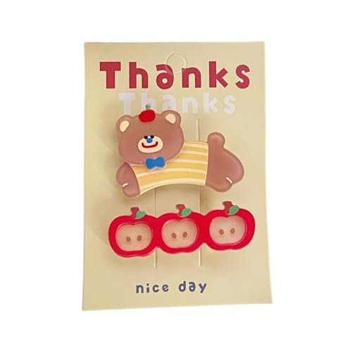 2pcs Tierdesign Haare Clip Acrylnonsglipp Grip Bangs Accessoires Haarnadel Für Frauen Mädchen Alltäglich Tragen Praktische Tierdruck Haarnadeln von XINGLIDA