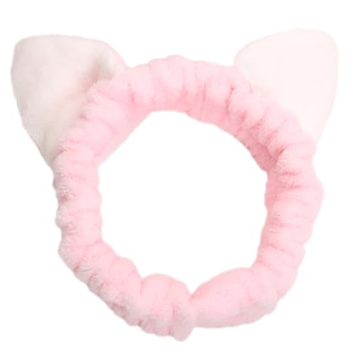 3D Katzen Ohrhaarband Plüsch Gesicht Wäsche Haarbandmusikfestival Kopfbedeckung Frauen Make Up Stirnband Für Tägliche Gebrauch Hauthämmere von XINGLIDA
