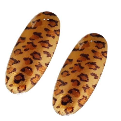 Animal Print Design Haarklauen Clip Schlupffest Oval Haarnadel Dickes Feines Haarstyling Werkzeug Modezubehör Leopardendruck Haarnadel von XINGLIDA