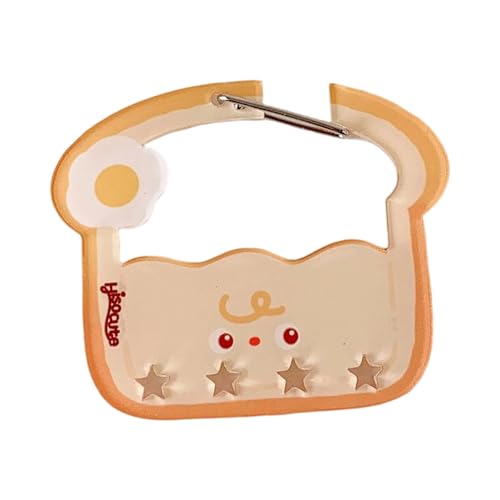 Cartoon Burger Und Chips Carabiner Clip Mit Secure Fashion Keychain Schlüsselhalter Für Den Täglichen Essential Burger Fries Rucksack Clip von XINGLIDA