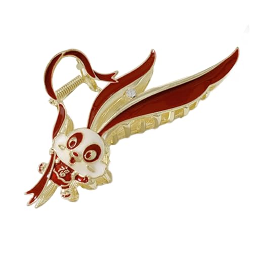 Chinesische Kaninchen Haarclip Quasten Haarklauen Clip Bunnys Klaue Kiefer Strasssteine ​​Pferdeschwanz Chinesischer Kaninchen von XINGLIDA