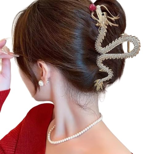 Coole Mädchen-Haarklammer, festliche Haarnadel, Neujahrs-Ornamente, Kopfschmuck, Zubehör 2024, Drachenklauen-Clips für Haare von XINGLIDA