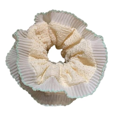 Doppelschicht Spitzenverkleidung Haare Knackig Für Frauen Mädchen Haare Elastizität Spitzenrunchies Französisch Hairtie Styling Accessoires Elastic Scrunchie von XINGLIDA