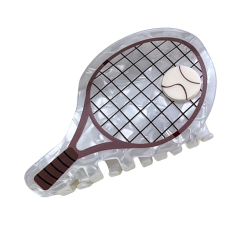 Fun Sport Theme Hair Clip Tennis Schläger Form Haarklauenclip Mit Lebendigkeit Farbstyling Dekoration Für Frauen Sportzubehör von XINGLIDA
