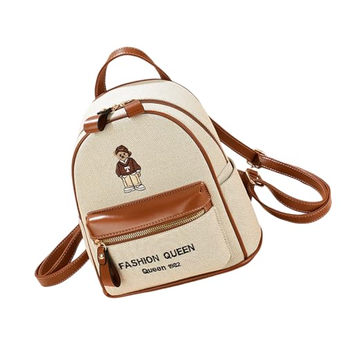 Geräumiger Student Rucksack 2025 Mode Daypack Cartoon Schultasche Ergonomische PU Stoff Verstellbare Schultergurt Funktionale Frauen Reise Rucksäcke von XINGLIDA