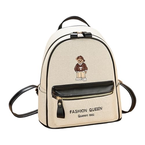 Geräumiger Student Rucksack 2025 Mode Daypack Cartoon Schultasche Ergonomische PU Stoff Verstellbare Schultergurt Funktionale Frauen Reise Rucksäcke von XINGLIDA