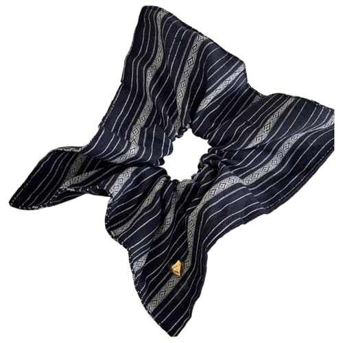 Gestreiftes Quadratisches Elastisches Haar Scrunchie Retro Gold Herz Haar Bindeweiche Stoff Ponytailhalter Für Verschiedene Altersgruppen Weiche Gestreifte Rücken Für Den Täglichen Gebrauch von XINGLIDA