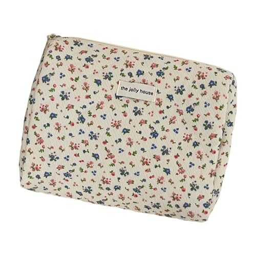 Großkapazität Blumenkosmetikbeutel Cord Lagerbeutel Für Frauen Und Mädchen Tragbare Reisemake Up Organisatoren Reisen Toilettenbeutel von XINGLIDA