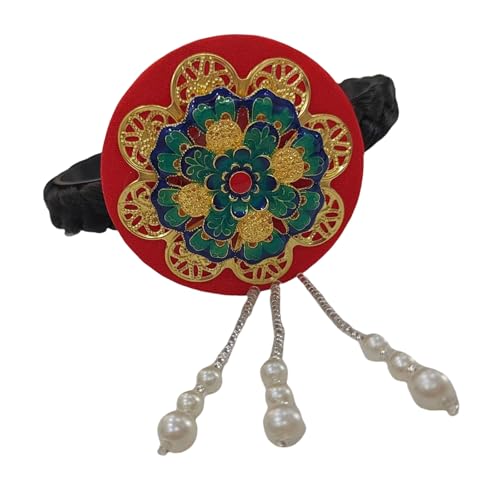 Hanbok Hair Hoop Mit Kunstperlen Traditioneller Koreanischer Haarstück Blue Glaze Kopfbedeckung Für Kulturelle Veranstaltung Und Tägliche Verschleiß von XINGLIDA