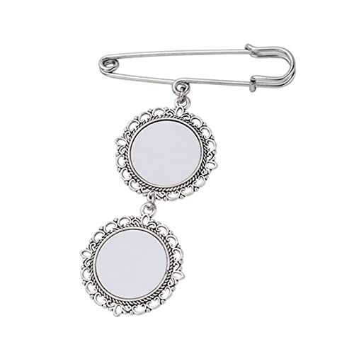 XINGLIDA Hochzeitsstrauß Foto Charme PIN Machen MACHTEN Lake Rahmen Hochzeit Charme Runde Aluminiumblatt Fotorahmen Brosche Anhänger Hochzeit Boutonniere Pin von XINGLIDA