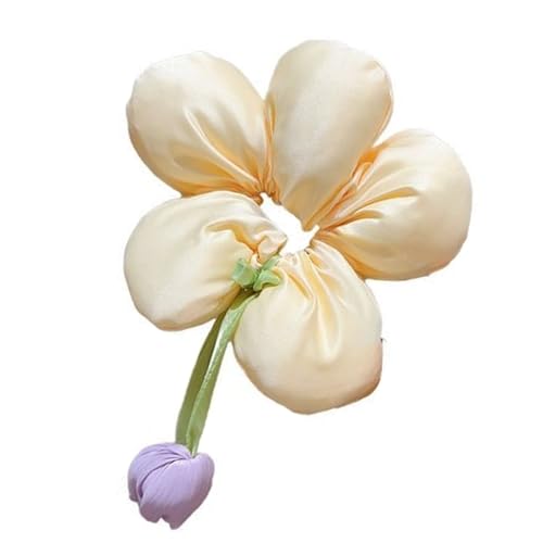 Kinder Florales Haar Scrunchie Mit Blumenbögen Elastisches Haarband Für Mädchen Polyester Stoff Pferdeschwanzhalter Haar Binde Mädchen Blumenrunzeln von XINGLIDA