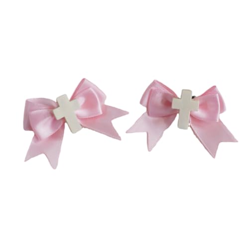 Lässige Barrettes Haarnadelhaarclip 2000er Farbenfrohe Bowknot Bündel Kopfbedecke Süße Kreuze Form Frauen Haarclips von XINGLIDA