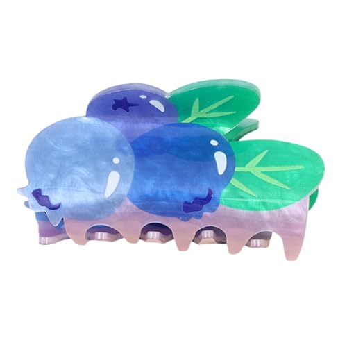 Lebendigkeit Acrylhaarclip Mit Fruchtthema Design Haarklaue Starke Pferdeschwanzhalter Für Frauen Girl Festival Urlaub Wagen Frauen Pferdeschwanzhalter von XINGLIDA