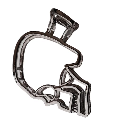 Leichtes Metallpunk Schädel Haarclip Praktisches Design Einfach Zu Installieren Haarnadelkostüm Haarverzierung Für Erwachsene Dekorative Metallschädel Clip von XINGLIDA