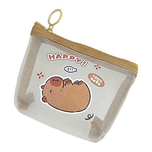 Leichtgewichtige Mesh Münzhalter Mit Lustigen Capybara Design Atmungsaktiver Netzbeutel Geeignet Für Verschiedene Altersgruppen Und Leicht Zu Tragen Frauenmünzen Geld von XINGLIDA