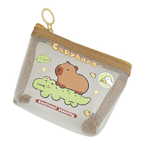Leichtgewichtige Mesh Münzhalter Mit Lustigen Capybara Design Atmungsaktiver Netzbeutel Geeignet Für Verschiedene Altersgruppen Und Leicht Zu Tragen Frauenmünzen Geld von XINGLIDA