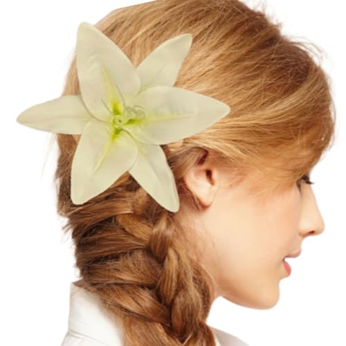 Lilien Blumenhaarklaue Mit Realistischen Blumen Designs Starke Metallzähne Haarklemme Für Hochsteckfrisuren Und Verschiedene Stile Frauen Accessoires von XINGLIDA