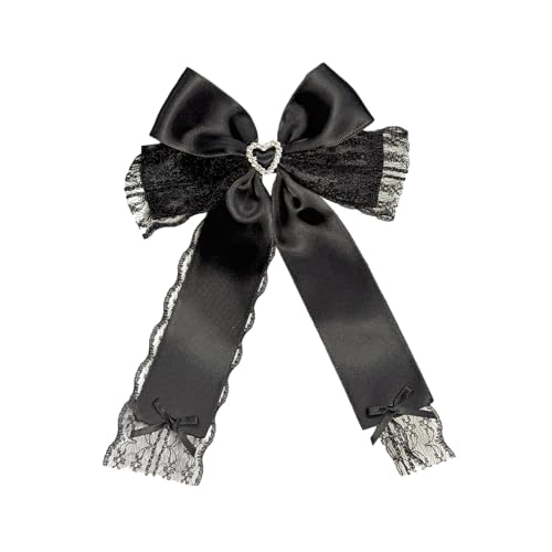 Mädchen Flache Clip Haarnadel Herz Ornamente Balletcore Für Frauen Mädchen Tränke Haarschleife Große Bögen Süßer Balletcore Haar Bögen Für Mädchen von XINGLIDA