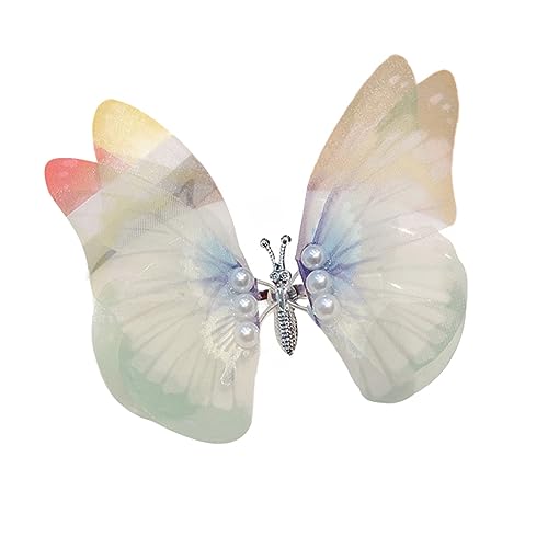 Nymph Perlen Haarclip Shivering Butterfly Haarschläuche Accessoires Kopfschmuck Schmuck Schmuck Schicht Kopfbedecke Perlen Kopfschmuck Bewegende Schmetterlingshaarklammern Für Frauen von XINGLIDA