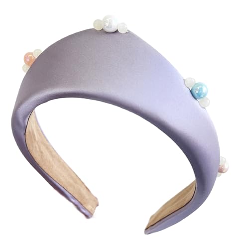 Sätte Stoff Stirnbänder Breite Haarhoop Mit Künstlichen Perlen Dekore Kronen Design Für Frauen Modisches Haarzubehör Bequemes Haarzubehör von XINGLIDA