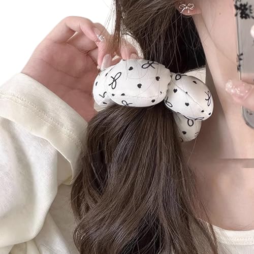 Schöne Haare Knackige Frauen Haarbrötchen Haarstücke Scunchies Weibliche Kopfschmuck Teenager Mädchen Styling Tool Süßes Blumenband von XINGLIDA