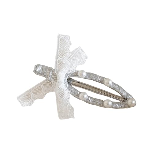 Silive Spitzen Bowknot Haarclip Für Frauen Girl Side Hair Clip Gentle Hold Styling Accessoires Für Alltägliche Kleidung Stilvoller Haarnadel Seite Bang von XINGLIDA