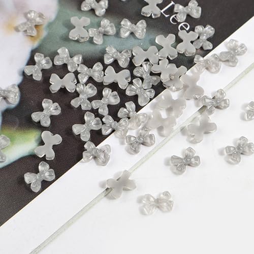 Simple Bowknots Nail Art Decorations Short Ribbon DIY Crafting Accessories 3D Bows Nail Sticker Resin Bows Nail Bowknot Nail Stickers von XINGLIDA