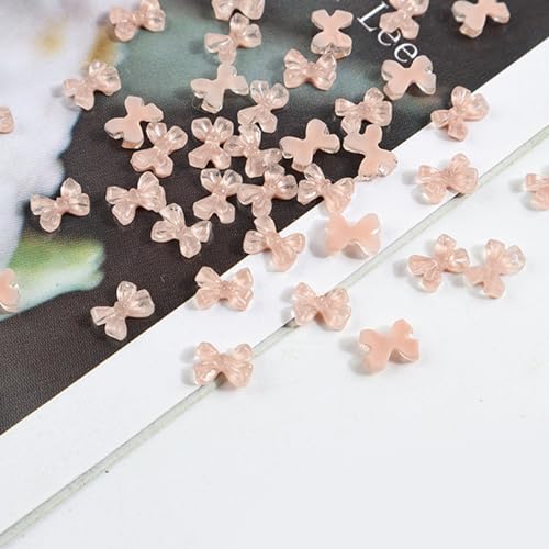 Simple Bowknots Nail Art Decorations Short Ribbon DIY Crafting Accessories 3D Bows Nail Sticker Resin Bows Nail Bowknot Nail Stickers von XINGLIDA