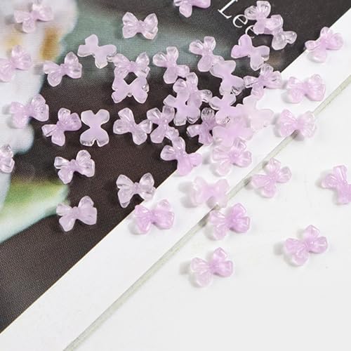 Simple Bowknots Nail Art Decorations Short Ribbon DIY Crafting Accessories 3D Bows Nail Sticker Resin Bows Nail Bowknot Nail Stickers von XINGLIDA