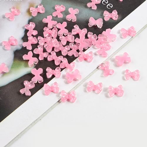 Simple Bowknots Nail Art Decorations Short Ribbon DIY Crafting Accessories 3D Bows Nail Sticker Resin Bows Nail Bowknot Nail Stickers von XINGLIDA