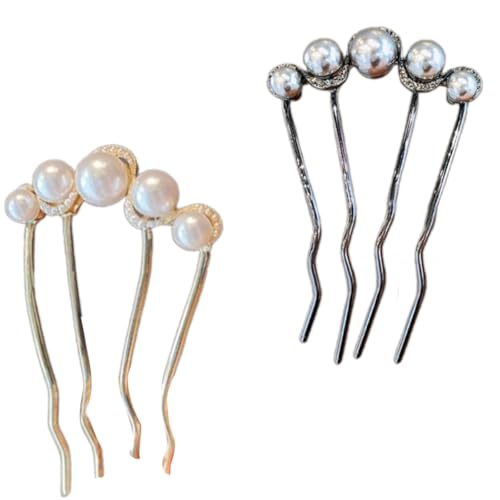 Stilvolle Imitation Perlen Verschönerte U Stifte Für Frauen Und Mädchen Mode Haarzubehör Für Hochzeiten Partys Tägliche Verschleiß Rostbezogene Haarstifte Tägliches Styling von XINGLIDA