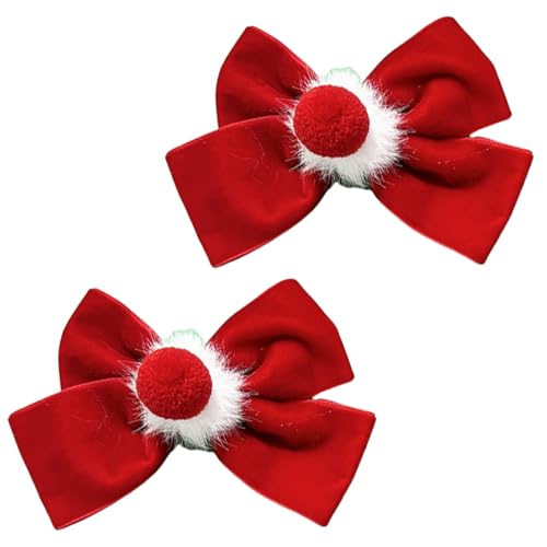 Stilvolle Pompoms Haare Barrettes Haarclip Süßes Haarnadel Neujahr Bowknot Hair Clip Weihnachten Für Frauen Mädchen von XINGLIDA