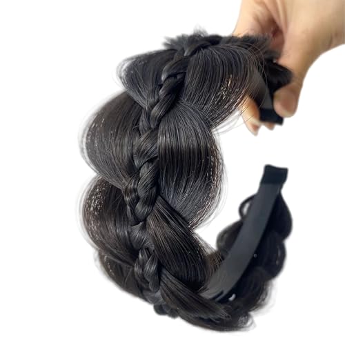 Stylish Fishbone Braid Haarteil Perücken Hairhoop Ideal Für Tägliche Verschleißdaten Und Soziale Event Haardekoration Fischschwanz Zöpfe Stirnbänder von XINGLIDA