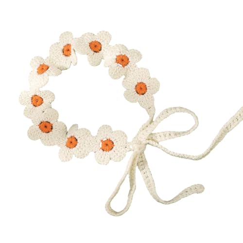 Weich Gestrickte Blumenhaarband Verstellbares Kopfbuch Für Empfindliche Kopfhaut Strandhochzeit Oder Täglich Nutzen Sie Ferienhaarbänder Damen Reisen von XINGLIDA