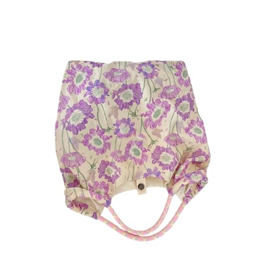 XINGLIDA Ästhetische Leinwand Getötet Tasche Wiederverwendbare Schulter Für Frauen Lässig Urlaubseinkaufsarbeit Fitnessstudio Taschen Blumenschulter Mit Inneren von XINGLIDA