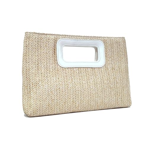 XINGLIDA Abend Handtasche Summers Strand Schulter Crossbody Tasche Top Klauen Handtaschen Stroh Clutches Geldbörse Für Frauen Sommerstrandtasche von XINGLIDA