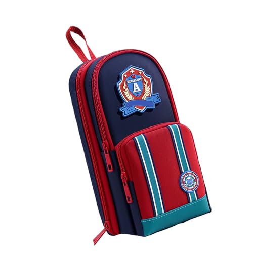 XINGLIDA Bleistiftbilder Mit Großer Kapazität Tragbare Reisestifte Beutel Mit Mehreren Fächern Pen Organisator Für Schulbedarf Vintage Bleistift Hülle Leder von XINGLIDA