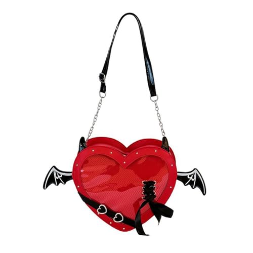 XINGLIDA Bögen Umhängetasche Japanische Stile Crossbody Herz Form Itabag Schöne Dating Boten Für Stecknadel Display Herz Form Itabag Schöne Schulter Japanische Stil Crossbody von XINGLIDA