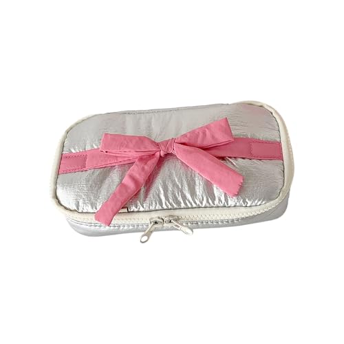 XINGLIDA Bowknot Fabric Bleistift Gehäuse Große Stiftbeutel Große Kapazität Organizer Reisekosmetikbeutel Für Büroschule Reise Stoff Gehäuse von XINGLIDA