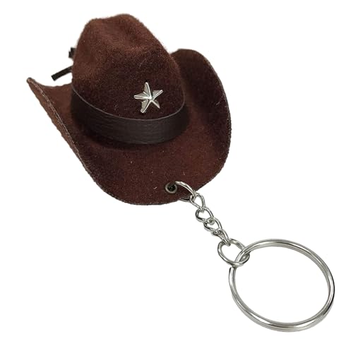 XINGLIDA Cowgirl Hat Keychain European Creative Schlüsselkette Dekoration Keyrings Car Bag Key Fashion Schmuckschmuck Western Für Frauen Western Keychain Sturdy Keychain Keychain Mit Keyring von XINGLIDA