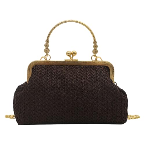 XINGLIDA Crossbody Taschen Für Frauen Umhängetasche Gewebte Geldbörse Clutches Schulter Tared Handtasche Mit Kuss Schloss Hobos Handtaschen Geschenke Frauen Hoboes Handtasche von XINGLIDA