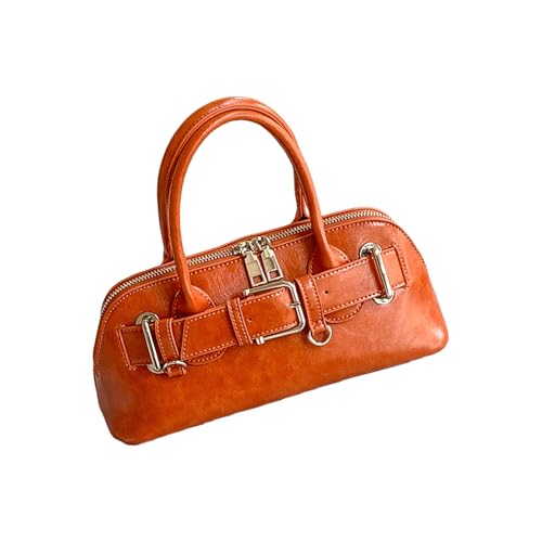 XINGLIDA Damen Bowling Tasche PU Leder Handtaschen Stilvolle Schulter Mode Crossbody Shopping Top Frauen Schulter Trend Crossbody Messenger PU Leder Handtasche Bowling von XINGLIDA