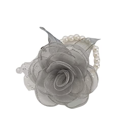 XINGLIDA Damen Handgelenk Rose Corsagen Zauberhafte Sommer-Vibe Geschenk für Brautjungfer Französisch Handgelenk Corsage mit Perlen für Hochzeit (7#) von XINGLIDA