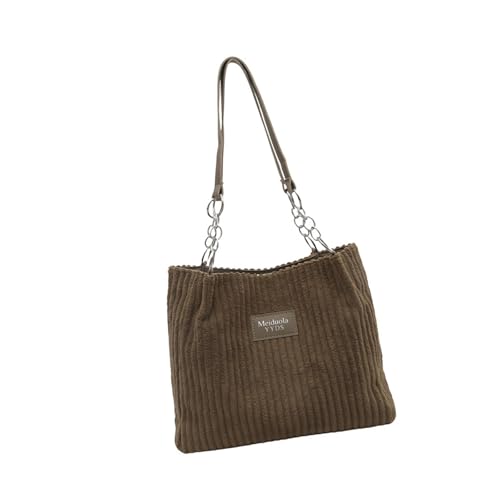 XINGLIDA Damen-Unterarmtasche aus Cord, modische Umhängetasche, große Kapazität, Handtasche für den täglichen Einkauf und Freizei von XINGLIDA