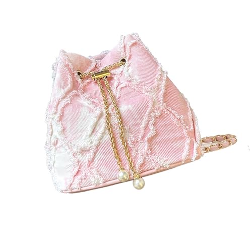 XINGLIDA Denims Bucket Bag Gesteppte Drawschnelle Jean Geldbörsen Für Frauen Jeans Clutches Hobos Taschen Crossbody Handtaschen Umhängetaschen Crossbody von XINGLIDA