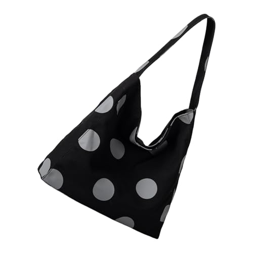 XINGLIDA Dot Muster Große Leinwand Umhängetasche Für Frauen Leichtes Arbeitspendenteil Mit Multi Pockets Und Stabilem Design Modischer Pendlertasche Für Studenten von XINGLIDA
