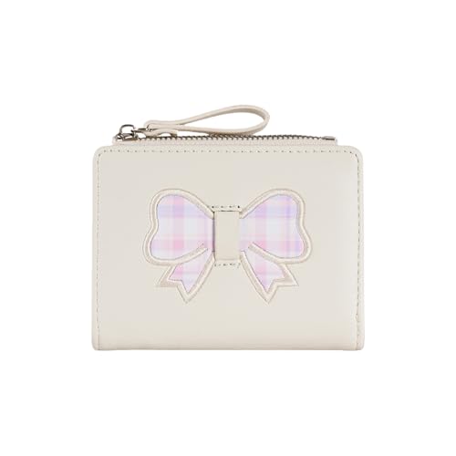 XINGLIDA Elegante Kurze PU Brieftasche Mit Modischen Bögen Und Multi Funktionalen Schläfen Fenstermünze Für Frauen Und Mädchen Multifunktionaler Kartenhalter Brieftasche von XINGLIDA