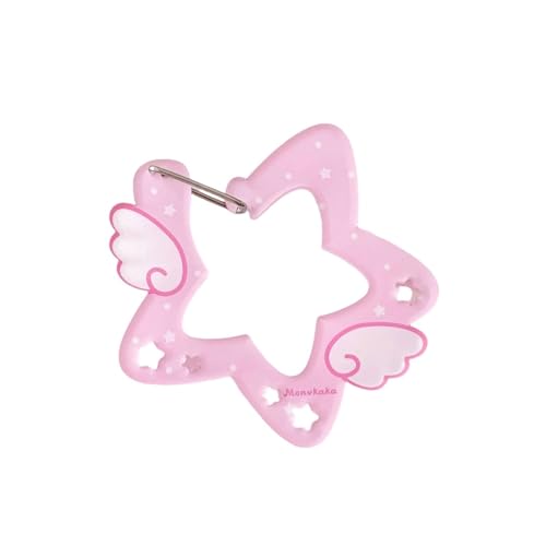 XINGLIDA Flügel/Sternform Carabiner Acrylschnalle Schlüsselbund Multipurpose Keyring Hakenbeutel Dekorativ Für Rucksackhandtaschen Acrylschlüsselkette von XINGLIDA