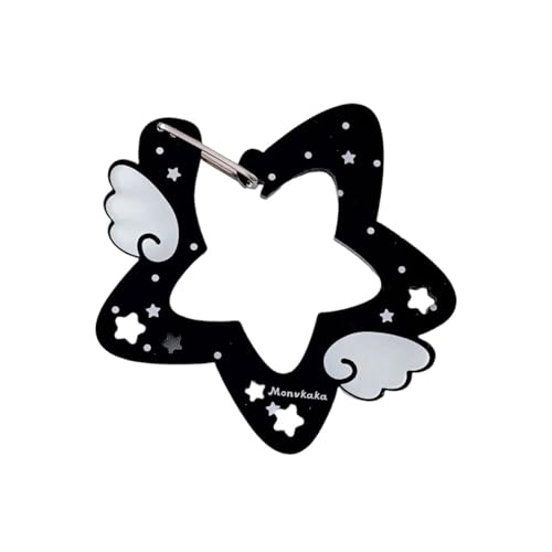 XINGLIDA Flügel/Sternform Carabiner Acrylschnalle Schlüsselbund Multipurpose Keyring Hakenbeutel Dekorativ Für Rucksackhandtaschen Acrylschlüsselkette von XINGLIDA